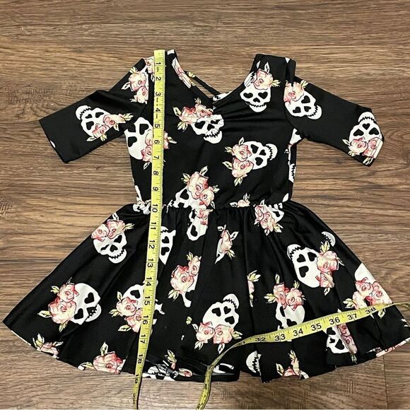 Dot Dot Smile 3 Ballerina Dresses Black / White Pink Skulls Orange Pumpkin 2T - Picture 4 of 12